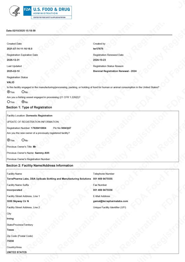 fda registration
