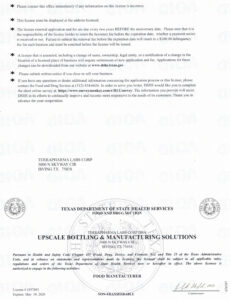 food manufacturer s license